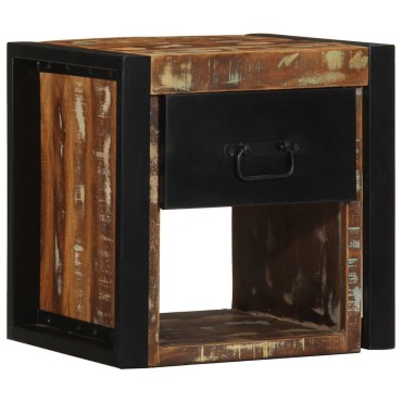 vidaXL Κομοδίνα 2 τεμ. Πολύχρωμο 40x35x40cm Ξύλο μασίφ αναγεννημένο