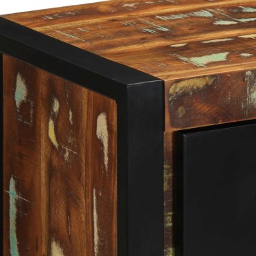 vidaXL Κομοδίνα 2 τεμ. Πολύχρωμο 40x35x40cm Ξύλο μασίφ αναγεννημένο