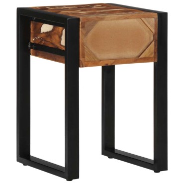 vidaXL Τραπεζάκι Πολύχρωμο 35x35x50cm Ξύλο μασίφ αναγεννημένο 1 τεμ.