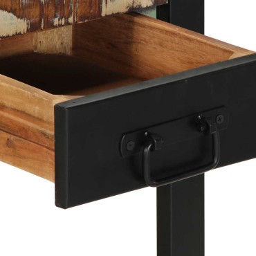 vidaXL Τραπεζάκι Πολύχρωμο 35x35x50cm Ξύλο μασίφ αναγεννημένο 1 τεμ.