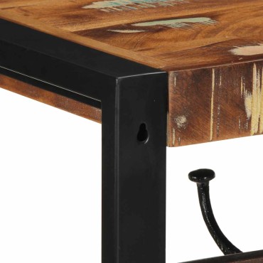 vidaXL Ράφι για παλτά Πολύχρωμο 80x35x35 cm Στερεό ξύλο αναγεννημένο