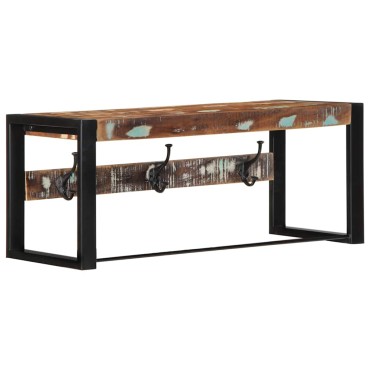 vidaXL Ράφι για παλτά Πολύχρωμο 80x35x35 cm Στερεό ξύλο αναγεννημένο