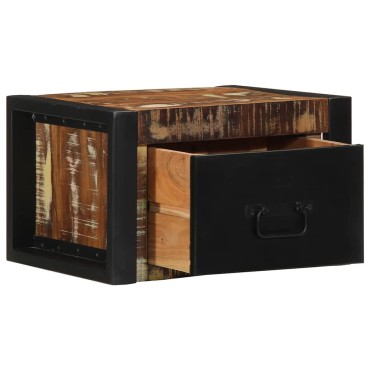 vidaXL Κομοδίνο Πολύχρωμο 40x35x25cm Στερεό ξύλο αναγεννημένο 1 τεμ.