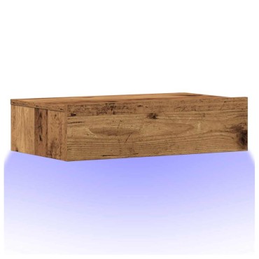 vidaXL Κομοδίνο Όψη Παλαιού Ξύλου 60x35cm από Επεξεργασμένο Ξύλο 1 τεμ.