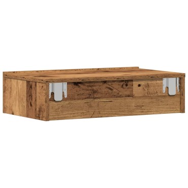 vidaXL Κομοδίνο Όψη Παλαιού Ξύλου 60x35cm από Επεξεργασμένο Ξύλο 1 τεμ.