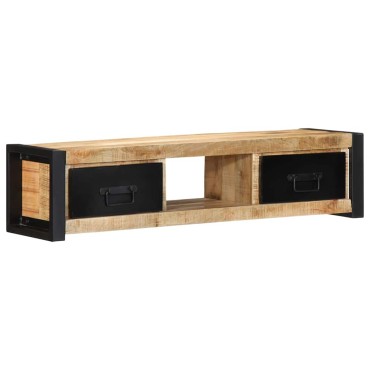 ντουλάπι τηλεόρασης vidaXL 100x30x25cm Στερεό ακατέργαστο ξύλο Mango