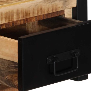 ντουλάπι τηλεόρασης vidaXL 100x30x25cm Στερεό ακατέργαστο ξύλο Mango