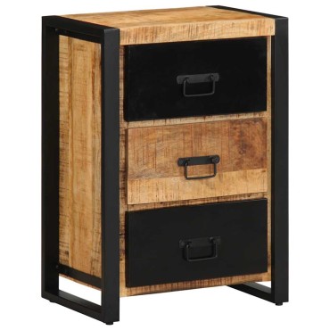 ντουλάπι συρταριών vidaXL 50x35x70cm Στερεό ακατέργαστο ξύλο Mango 1 τεμ.