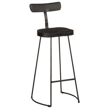 vidaXL Bar Stools 2 τεμ. Μαύρο 49x43x103cm Στερεό ξύλο Mango