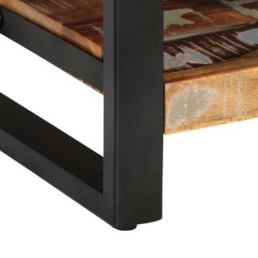 vidaXL Κομοδίνο Πολύχρωμο 35x34x45cm Στερεό ξύλο αναγεννημένο 1 τεμ.