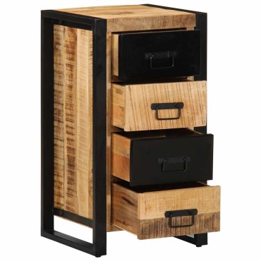 ντουλάπι συρταριών vidaXL 40x40x75cm Στερεό ακατέργαστο ξύλο Mango 1 τεμ.