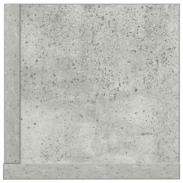 vidaXL Ράφια τοίχου 2 τεμ. Μπετόν Γκρι 75x16,5x16,5cm Ξύλο μηχανής
