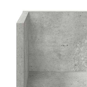 vidaXL Ράφια τοίχου 2 τεμ. Μπετόν Γκρι 75x16,5x16,5cm Ξύλο μηχανής