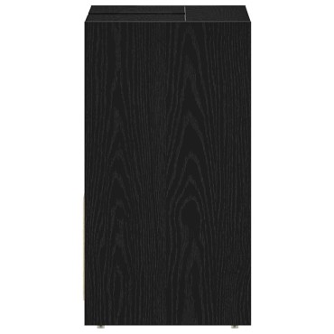 vidaXL Ντουλάπι μπάνιου Μαύρη βελανιδιά 60x33x60cm Κατασκευασμένο ξύλο