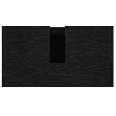 vidaXL Ντουλάπι μπάνιου Μαύρη βελανιδιά 60x33x60cm Κατασκευασμένο ξύλο