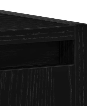 vidaXL Ντουλάπι μπάνιου Μαύρη βελανιδιά 60x33x60cm Κατασκευασμένο ξύλο