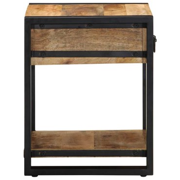 vidaXL Side Table 40x40x50cm Στερεό ακατέργαστο ξύλο Mango