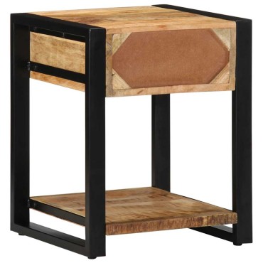 vidaXL Side Table 40x40x50cm Στερεό ακατέργαστο ξύλο Mango