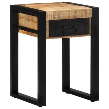 vidaXL Side Table 35x35x50cm Στερεό ακατέργαστο ξύλο Mango