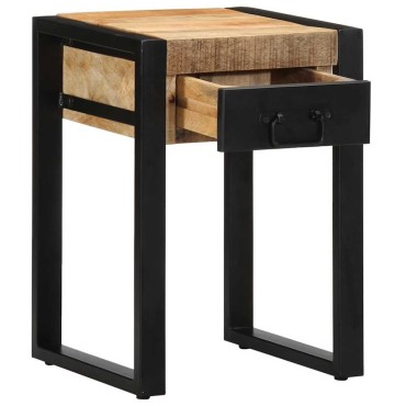 vidaXL Side Table 35x35x50cm Στερεό ακατέργαστο ξύλο Mango