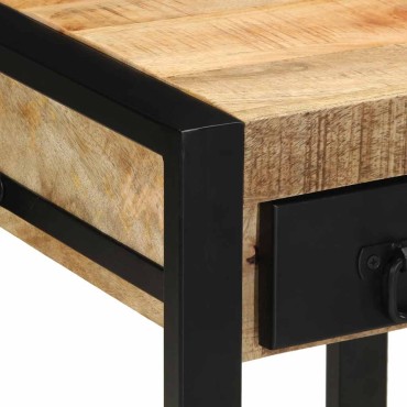 vidaXL Side Table 35x35x50cm Στερεό ακατέργαστο ξύλο Mango