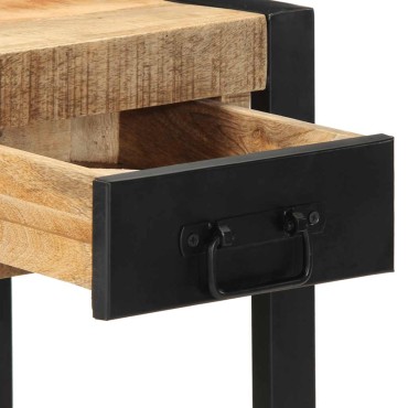 vidaXL Side Table 35x35x50cm Στερεό ακατέργαστο ξύλο Mango