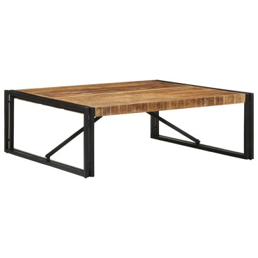 vidaXL Τραπεζάκι σαλονιού 100x100x35cm Στερεό ακατέργαστο ξύλο Mango 1 τεμ.