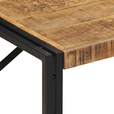 vidaXL Τραπεζάκι σαλονιού 100x100x35cm Στερεό ακατέργαστο ξύλο Mango 1 τεμ.