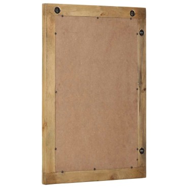vidaXL Καθρέφτης μπάνιου καφέ 50x70x2,5cm από μασίφ ξύλο Mango