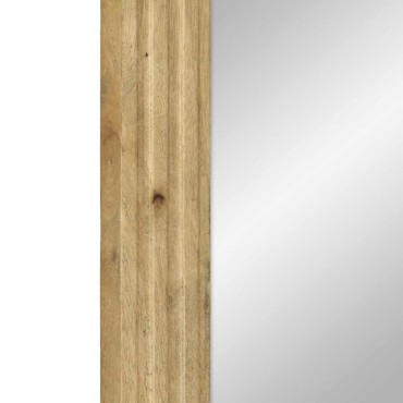 vidaXL Καθρέφτης μπάνιου καφέ 50x70x2,5cm από μασίφ ξύλο Mango