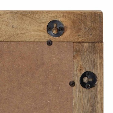 vidaXL Καθρέφτης μπάνιου καφέ 50x70x2,5cm από μασίφ ξύλο Mango