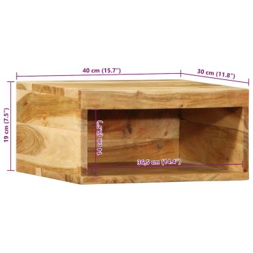 vidaXL Επίτοιχο ντουλάπι τηλεόρασης 40x30x19cm Μασίφ ξύλο ακακίας