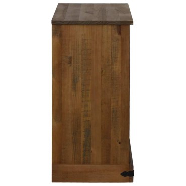 vidaXL Sideboard HALDEN με συρόμενη πόρτα 80x40x80cm μασίφ ξύλο 1 τεμ.
