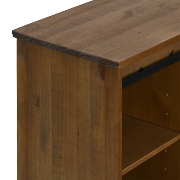 vidaXL Sideboard HALDEN με συρόμενη πόρτα 80x40x80cm μασίφ ξύλο 1 τεμ.
