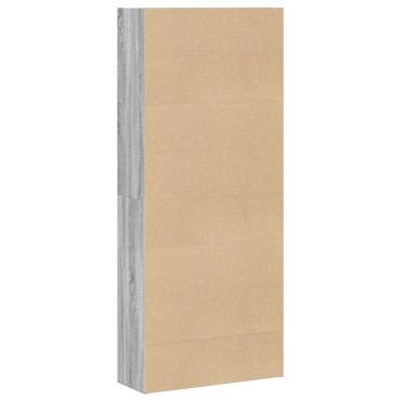 ντουλάπι βιβλίων vidaXL Γκρι Sonoma 80x30x189cm Κατασκευασμένο ξύλο