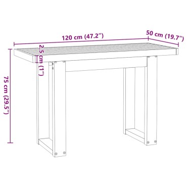 vidaXL Γραφείο NOAIN με πόδια σχήματος U 120x50x75cm 1 τεμ.