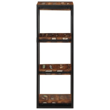 vidaXL Ράφι τοίχου Πολύχρωμο 35x35x100cm Στερεό ξύλο ανακτημένο 1 τεμ.