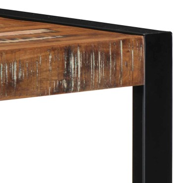 vidaXL Ράφι τοίχου Πολύχρωμο 35x35x100cm Στερεό ξύλο ανακτημένο 1 τεμ.