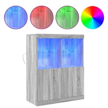 vidaXL Ντουλάπι Γκρι Sonoma 81x37x100cm από Επεξεργασμένο Ξύλο 1 τεμ.