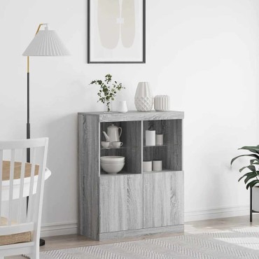 vidaXL Ντουλάπι Γκρι Sonoma 81x37x100cm από Επεξεργασμένο Ξύλο 1 τεμ.