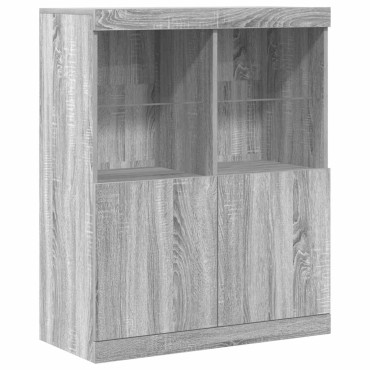 vidaXL Ντουλάπι Γκρι Sonoma 81x37x100cm από Επεξεργασμένο Ξύλο 1 τεμ.