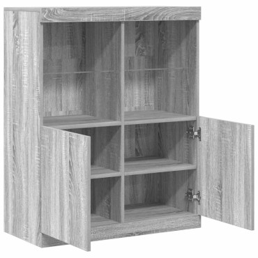 vidaXL Ντουλάπι Γκρι Sonoma 81x37x100cm από Επεξεργασμένο Ξύλο 1 τεμ.