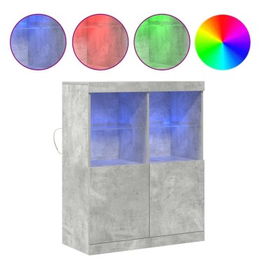 vidaXL Ντουλάπι Γκρι Σκυροδέματος 81x37x100cm Επεξεργασμένο Ξύλο 1 τεμ.