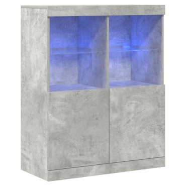 vidaXL Ντουλάπι Γκρι Σκυροδέματος 81x37x100cm Επεξεργασμένο Ξύλο 1 τεμ.