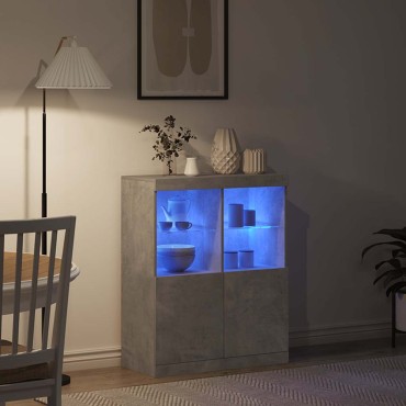 vidaXL Ντουλάπι Γκρι Σκυροδέματος 81x37x100cm Επεξεργασμένο Ξύλο 1 τεμ.