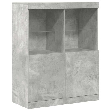 vidaXL Ντουλάπι Γκρι Σκυροδέματος 81x37x100cm Επεξεργασμένο Ξύλο 1 τεμ.