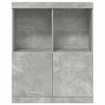 vidaXL Ντουλάπι Γκρι Σκυροδέματος 81x37x100cm Επεξεργασμένο Ξύλο 1 τεμ.