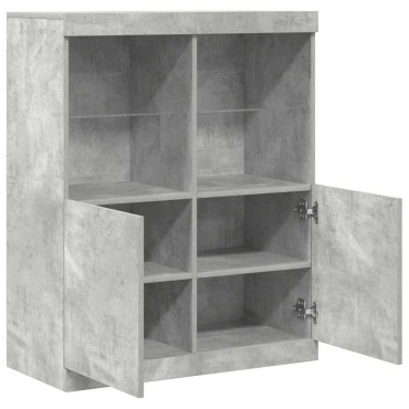vidaXL Ντουλάπι Γκρι Σκυροδέματος 81x37x100cm Επεξεργασμένο Ξύλο 1 τεμ.