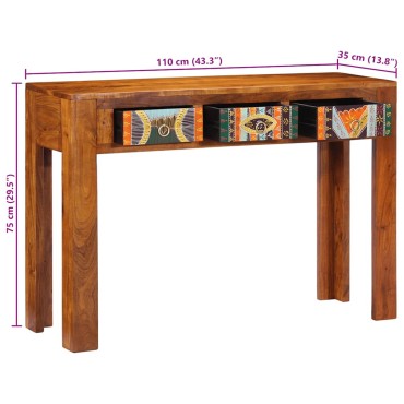 vidaXL Τραπέζι Κονσόλα 110x35x75cm από Μασίφ Ξύλο Ακακίας
