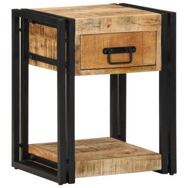 vidaXL Κομοδίνα 2 τεμ. 40x35x50cm Στερεό ακατέργαστο ξύλο Mango